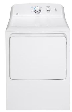 Photo 1 of SCRATCHED TOP**GE 7.2-cu ft Reversible Side Swing Door Gas Dryer (White)