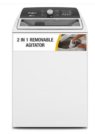 Photo 1 of LIKE NEW**Whirlpool 2 in 1 Removable Agitator 4.7-cu ft High Efficiency Impeller and Agitator Top-Load Washer (White)