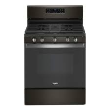 Photo 1 of Whirlpool 5.0 cu. ft. Gas Range with Self Cleaning and Center Oval Burner in Black Stainless