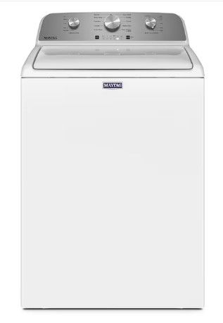 Photo 1 of LIKE NEW; SCRATCHED FRONT EDGE**Maytag 4.5-cu ft High Efficiency Agitator Top-Load Washer (White)