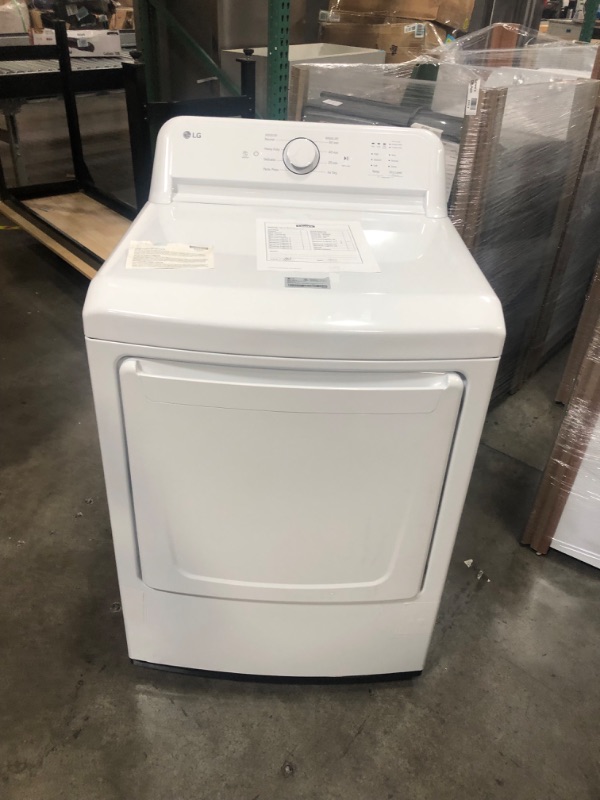 Photo 3 of LIKE NEW**LG 7.3-cu ft Reversible Side Swing Door Gas Dryer (White) 