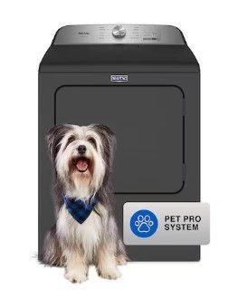 Photo 1 of SEE NOTES**Maytag Pet Pro 7-cu ft Steam Cycle Electric Dryer (Volcano Black)