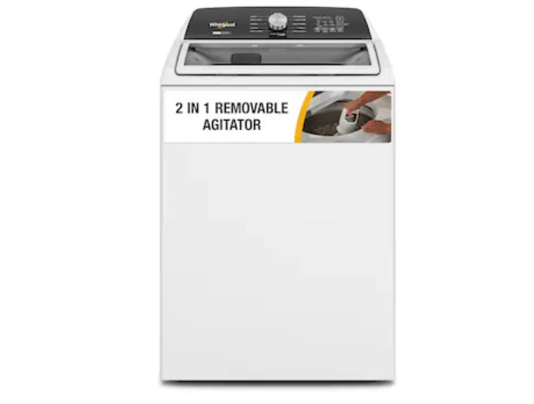 Photo 1 of SCRATCHED SIDE**Whirlpool 2 in 1 Removable Agitator 4.7-cu ft High Efficiency Impeller and Agitator Top-Load Washer (White)