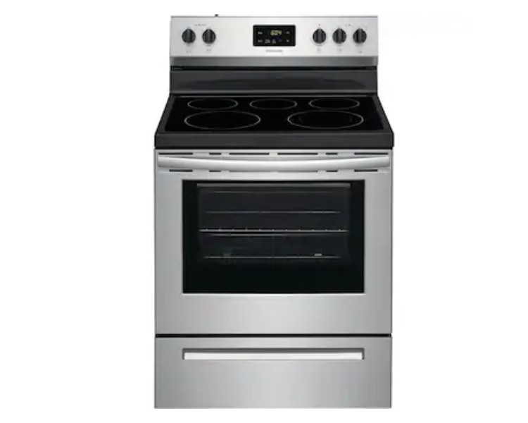 Photo 1 of LIKE NEW;SCRATCHED**Frigidaire 30-in Smooth Surface 5 Elements 5.3-cu ft Freestanding Electric Range (Fingerprint Resistant Stainless Steel)