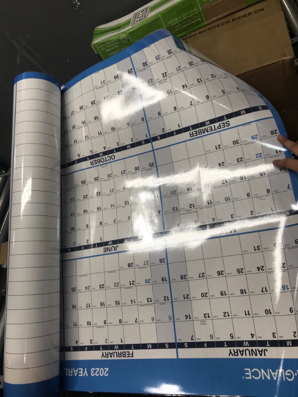 Photo 2 of AT-A-GLANCE 2023 Erasable Calendar, Dry Erase Wall Planner, 48" x 32", Jumbo, Horizontal, Reversible (PM30028) Extra Large 2023 Old Edition