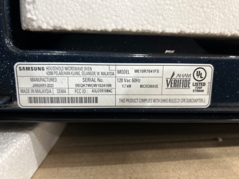 Photo 1 of (PARTS ONLY)1.9 cu. ft. Over-the-Range Microwave with Sensor Cooking in Stainless Steel
