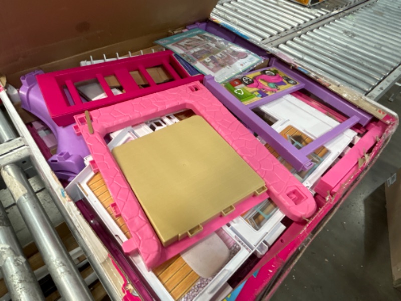 Photo 2 of Barbie DreamHouse Dollhouse with 70+ Accessories, Working Elevator & Slide, Transforming Furniture, Lights & Sounds Wheelchair Accessible Elevator