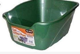 Photo 1 of (2 Pack) Van Ness Large High Sides Cat Litter Pan, Assorted Colors, 17.5" X 15" X 8.5"