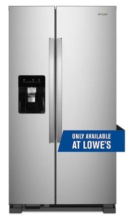 Photo 1 of Whirlpool 24.6-cu ft Side-by-Side Refrigerator with Ice Maker (Fingerprint Resistant Stainless Steel)