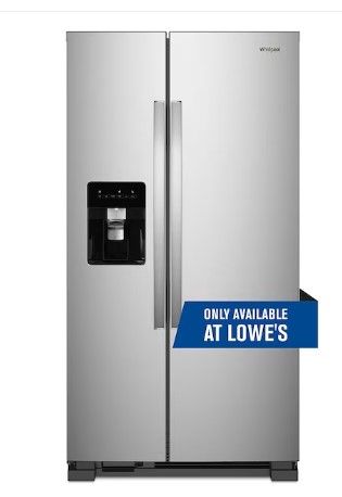 Photo 1 of BAD ODOR /DIRTY --Whirlpool 24.6-cu ft Side-by-Side Refrigerator with Ice Maker (Fingerprint Resistant Stainless Steel)