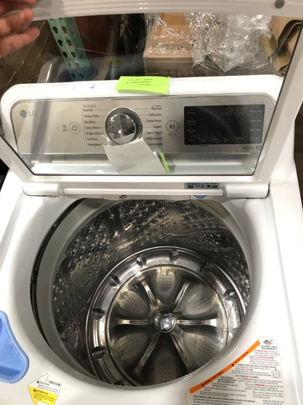 Photo 3 of LG TurboWash 3D 5.5-cu ft Impeller Smart Top-Load Washer (White) ENERGY STAR