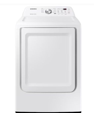 Photo 1 of Samsung 7.2-cu ft Reversible Side Swing Door Gas Dryer (White)