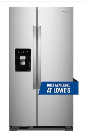 Photo 1 of Whirlpool 24.6-cu ft Side-by-Side Refrigerator with Ice Maker (Fingerprint Resistant Stainless Steel)