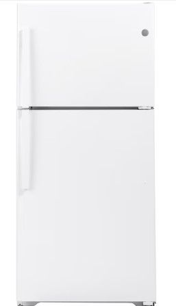 Photo 1 of GE Garage Ready 19.1-cu ft Top-Freezer Refrigerator (White)