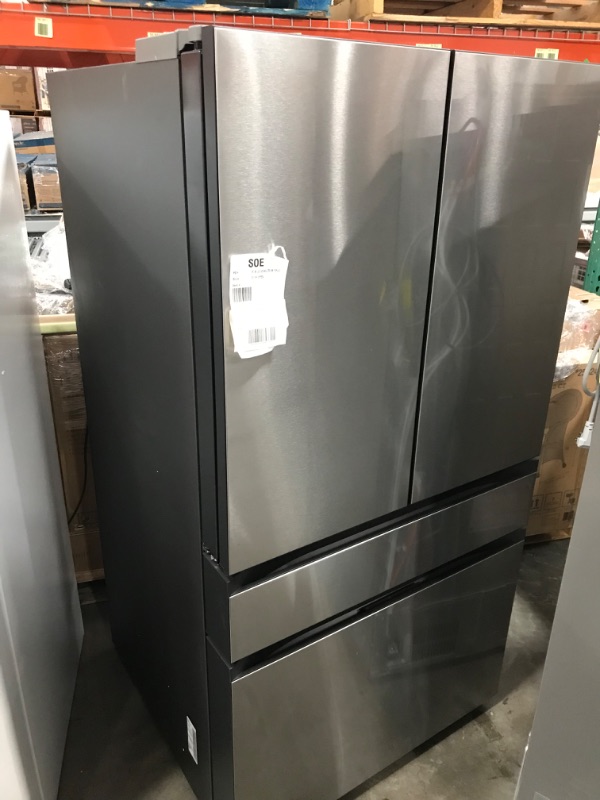 Photo 5 of Samsung Bespoke 28.8-cu ft 4-Door Smart French Door Refrigerator with Dual Ice Maker and Door within Door (Stainless Steel- All Panels) ENERGY STAR