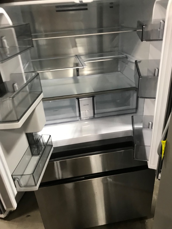 Photo 4 of Samsung Bespoke 28.8-cu ft 4-Door Smart French Door Refrigerator with Dual Ice Maker and Door within Door (Stainless Steel- All Panels) ENERGY STAR