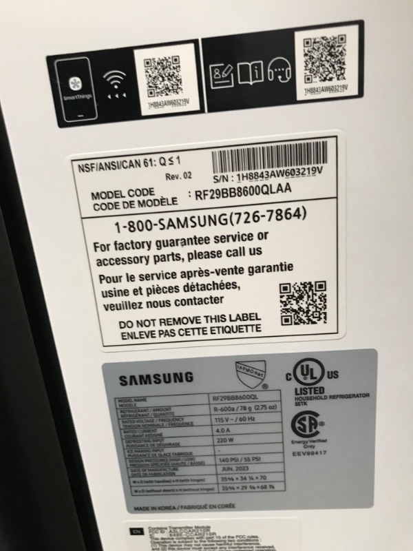 Photo 7 of Samsung Bespoke 28.8-cu ft 4-Door Smart French Door Refrigerator with Dual Ice Maker and Door within Door (Stainless Steel- All Panels) ENERGY STAR