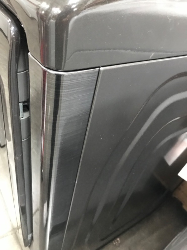 Photo 4 of Samsung 7.4-cu ft Reversible Side Swing Door Smart Gas Dryer (Brushed Black)