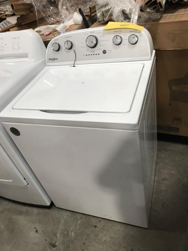 Photo 6 of Whirlpool 3.5-cu ft High Efficiency Agitator Top-Load Washer (White)