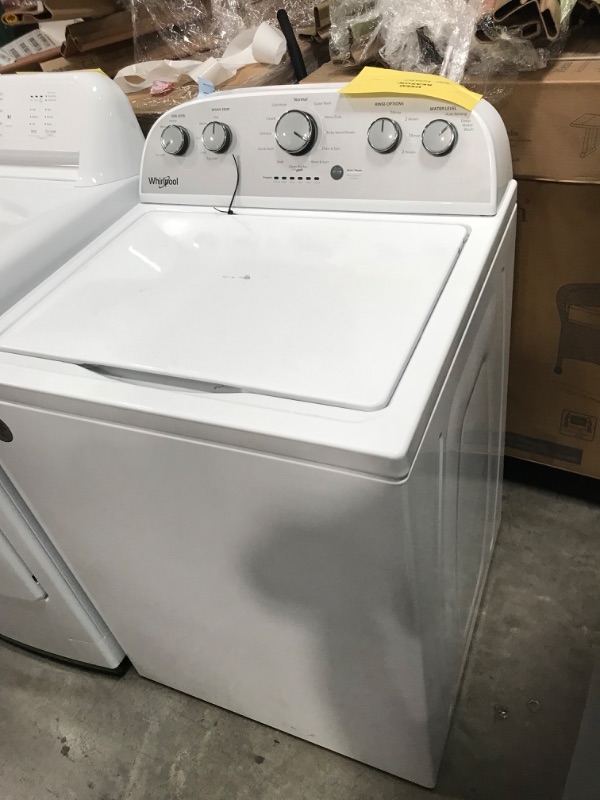 Photo 3 of Whirlpool 3.5-cu ft High Efficiency Agitator Top-Load Washer (White)