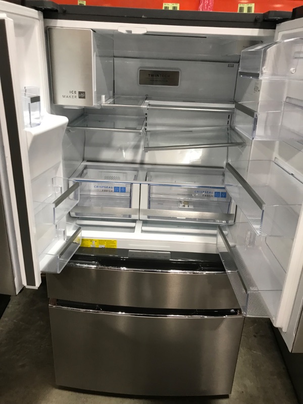 Photo 4 of Frigidaire Gallery 21.5-cu ft 4-Door Counter-depth French Door Refrigerator with Ice Maker (Fingerprint Resistant Stainless Steel) ENERGY STAR