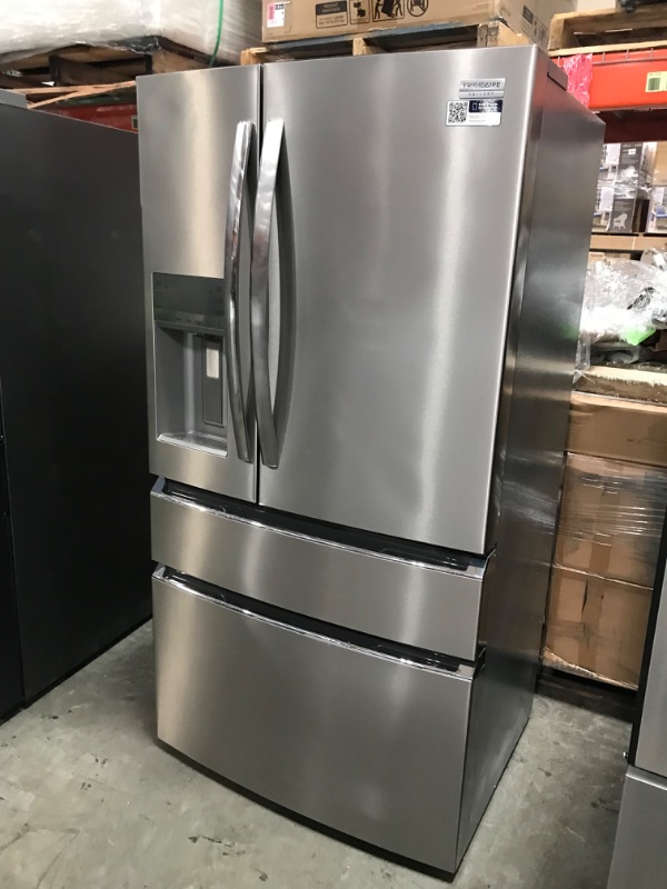 Photo 8 of Frigidaire Gallery 21.5-cu ft 4-Door Counter-depth French Door Refrigerator with Ice Maker (Fingerprint Resistant Stainless Steel) ENERGY STAR