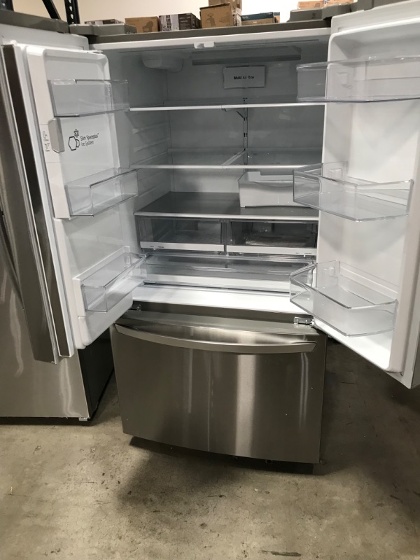 Photo 4 of LG 27.7-cu ft Smart French Door Refrigerator with Ice Maker (Fingerprint Resistant) ENERGY STAR