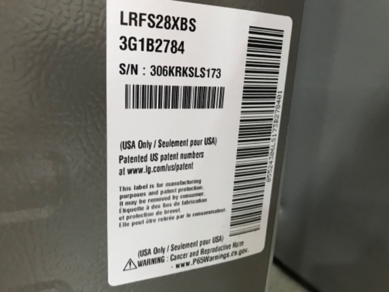 Photo 3 of LG 27.7-cu ft Smart French Door Refrigerator with Ice Maker (Fingerprint Resistant) ENERGY STAR