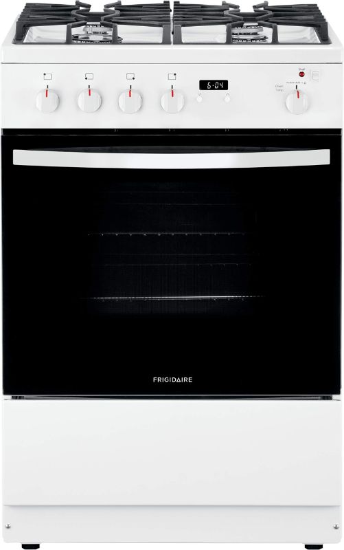 Photo 1 of Frigidaire 24-in 4 Burners 1.9-cu ft Slide-in Natural Gas Range (White)