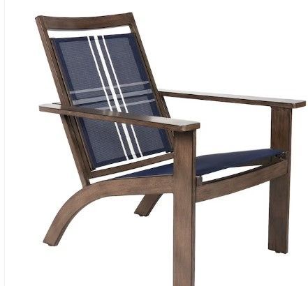 Photo 1 of STYLE SELECTIONS ASHBERRY SET OF 4 BROWN ALUMINUM FRAME STATIONARY ADIRONDACK CHAIR(S) WITH MULTIPLE COLORS/FINISHES SLING SEAT
