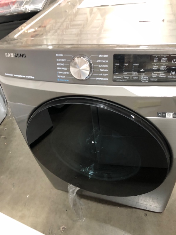 Photo 3 of 7.5 cu. ft. Smart Electric Dryer with Steam Sanitize+ in Platinum
