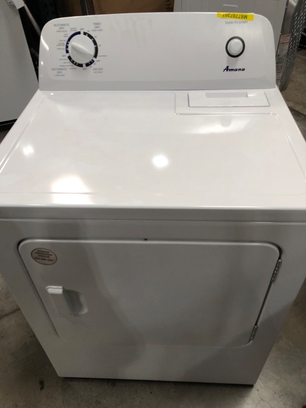 Photo 2 of Amana 6.5-cu ft Electric Dryer (White)
