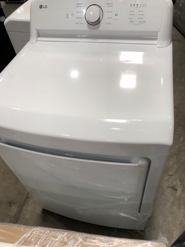 Photo 5 of LG - 7.3 Cu. Ft. Smart Electric Dryer with Sensor Dry - White
