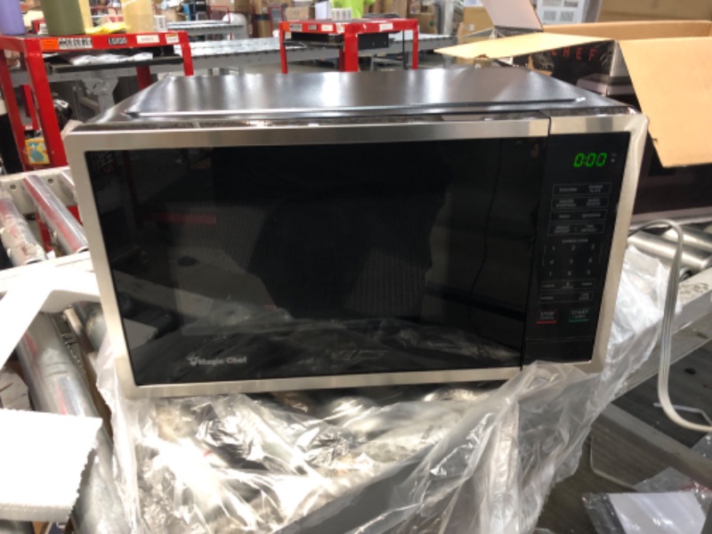 Photo 2 of 0.9 cu. ft. 900-Watt Countertop Microwave in Stainless Steel