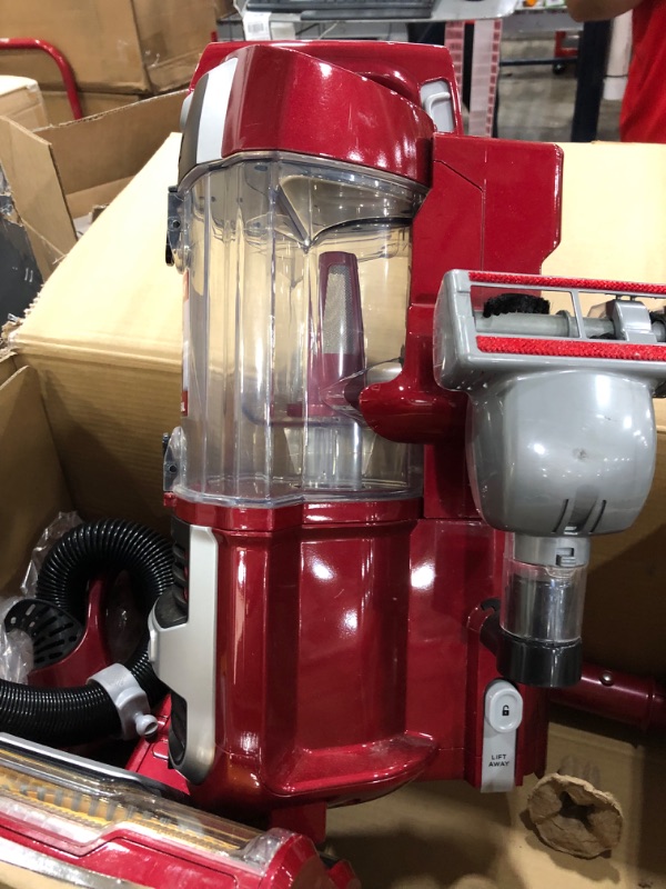 Photo 3 of ***SEE NOTES***Shark Navigator Lift-Away Lightweight Bagless Corded HEPA Filter Upright Vacuum with Self-Cleaning Brushroll in Red - ZU561