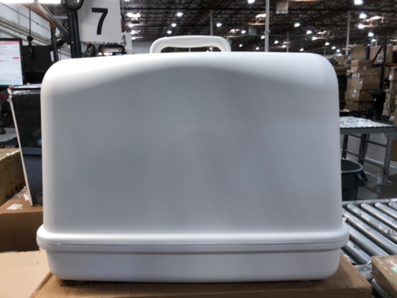 Photo 1 of SINGER | Universal Hard Carrying Case, White, Impact Resistant Plastic, Fits Most Free-Arm Portable Sewing Machines - Sewing Made Easy Pack of 1