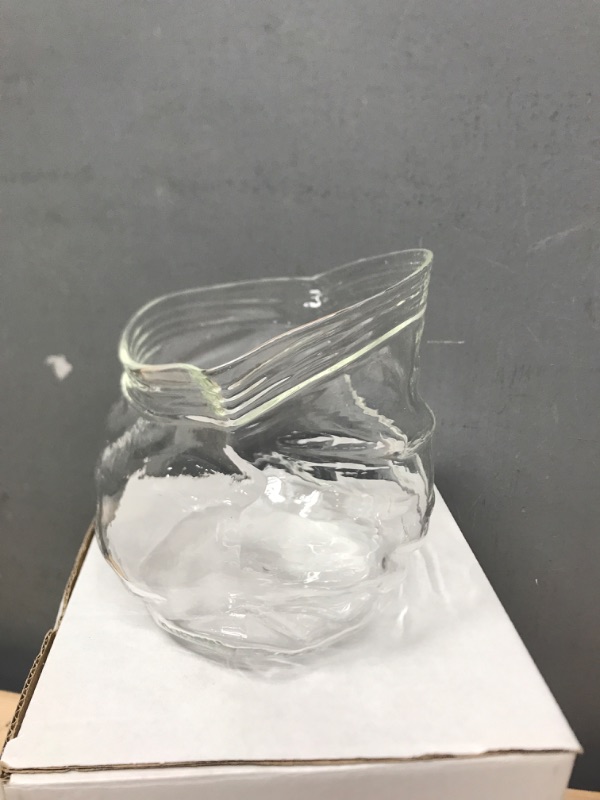 Photo 1 of 22 Ounce Glass Zipper Bag, 1 Large Glass Bag - Realistic Crinkled Edges, Serve Candy, Popcorn, or Nuts, Clear Glass Bag Bowl, Dishwasher-Safe, Flat Base - Restaurantware,White