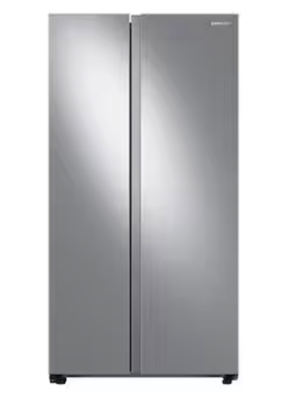 Photo 1 of Samsung 28-cu ft Smart Side-by-Side Refrigerator with Ice Maker (Fingerprint Resistant Stainless Steel)