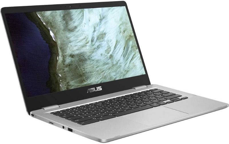 Photo 1 of ASUS C423NA Chromebook 14" HD Laptop (Intel Dual Core Celeron Processor N3350, 4GB DDR4 RAM, 64GB SSD) Webcam, WiFi, Bluetooth, Type-C, Google Chrome OS - Silver (Renewed)
