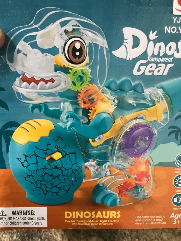 Photo 1 of Duewry Dinosaur Toys, Dinosaur Toys for Kids 3-5, Walking Dinosaur Toys with Light & Music &Roaring Sound, Electric Transparent Mechanical Tyrannosaurus Rex Simulation Animal Model