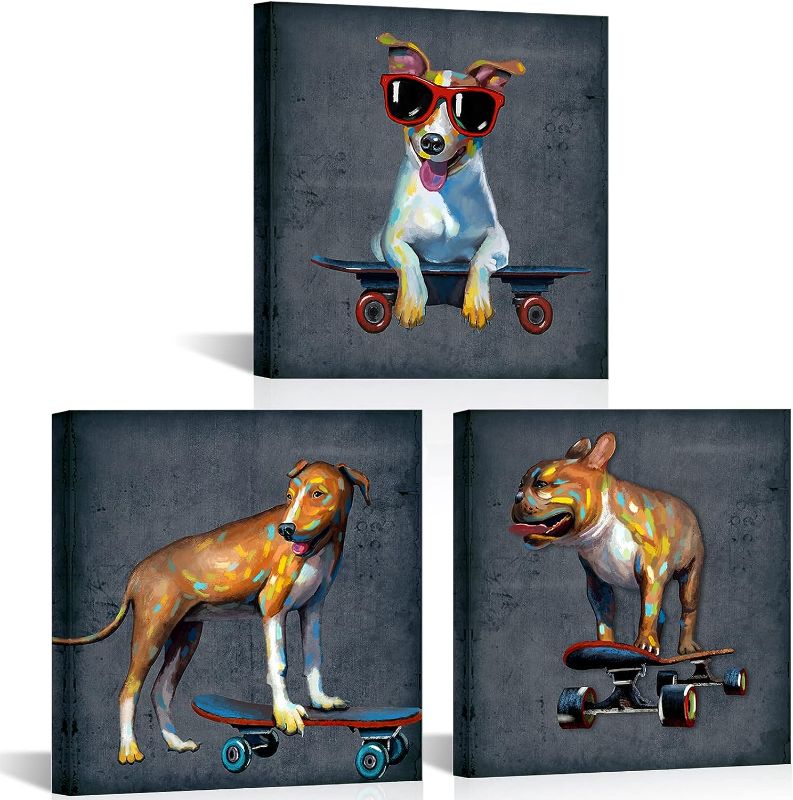 Photo 1 of [READ NOTES]
LoveHouse Dog Wall Art Puppy Pictures Modern Pet Artwork Framed for Living Room Bathroom Nursery Home Decorations Ready to Hang 12"x12" 
