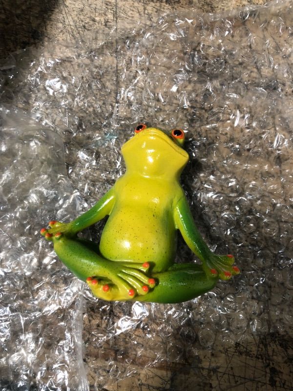 Photo 2 of Suqorinp Meditation Frog Yoga Figurines Statue Zen Home Decor Gifts, Frog Sculptures Decor Accessory Desk Table Ornaments Present, Cute Frog Figures Collectibles House Shelves Decorations…