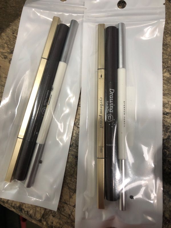 Photo 2 of 2 pack-3 Different Eyebrow Pencils,Creates Natural Looking Brows Easily And Lastes All Day,3-in-1:Eyebrow Pencil *3,Light Brown #-0420019 Light Brown Eyebrow Pencil *3 #-0420019