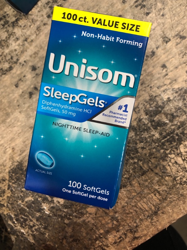 Photo 2 of best by -2024- Unisom Nighttime Sleep-Aid Gels, Diphenhydramine HCI, 100 Count