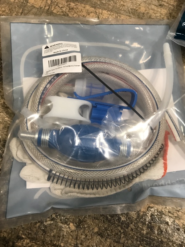 Photo 2 of Lithops Transfer Pump 4.7" Siphon Pump, Manual Hand Pump with Filter for Gasoline/Fuel/Water with 39inch + 23inch Anti Bending Mesh PVC Hose. for Car/Lawn Mover/Motorcycle/Fuel Machine/Fish Tank