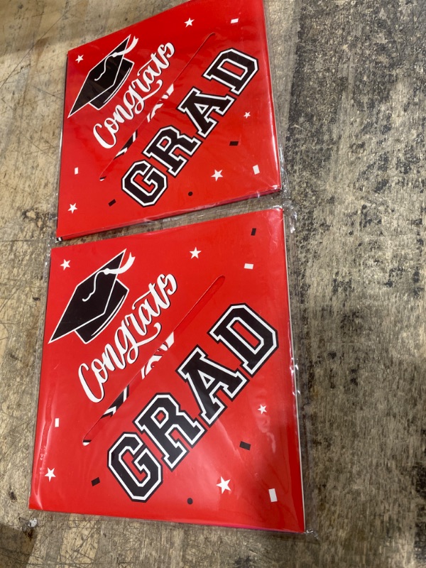 Photo 2 of *** 2 PACK BUNDLE *** DAZONGE Graduation Party Decorations 2023 Red - Graduation Card Box Holder - Graduation Box Graduation Gift for 2023 Graduation Decorations