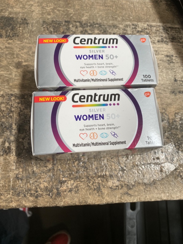 Photo 2 of *** 2 PACK BUNDLE *** Centrum Silver Women's Multivitamin for Women 50 Plus, Multivitamin/Multimineral Supplement with Vitamin D3, B Vitamins, Non-GMO Ingredients, Supports Memory and Cognition in Older Adults - 100 Count 60 Count (Pack of 1)