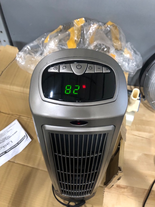 Photo 4 of Lasko 1500W Digital Ceramic Space Heater with Remote, 755320, Silver