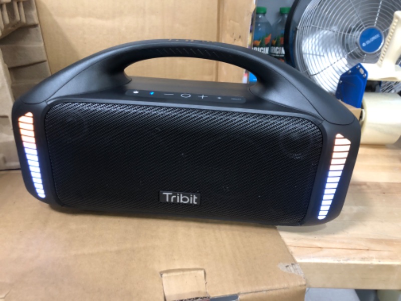 Photo 6 of brand new Tribit StormBox Blast Portable Speaker: 90W Loud Stereo Sound with XBass, IPX7 Waterproof Bluetooth Speaker with LED Light, PowerBank, Bluetooth 5.3&TWS, Custom EQ, 30H Playtime, Outdoor/Camping/Party