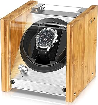 Photo 1 of Watch Winder Smith Bamboo Single Watch Winder for Extra Large to Small Watch
